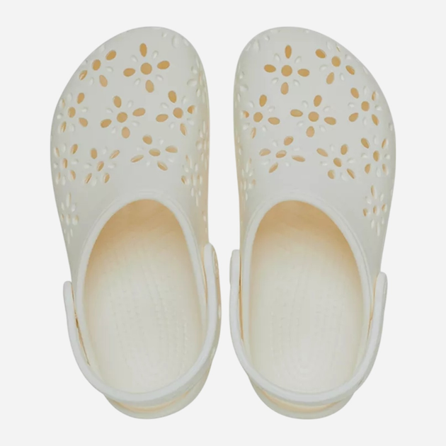 Chodaki dziecięce dla dziewczynki Crocs Classic Floral Cut Out Clog Kids 210943-0WV 32-33 (J13) Białe (198445118364) - obraz 5