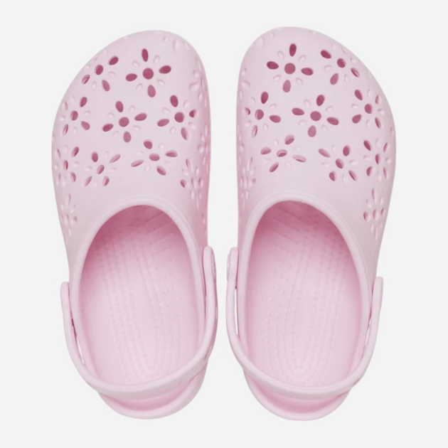 Chodaki dziecięce dla dziewczynki Crocs Classic Floral Cut Out Clog Kids 210943-6ZW 32-33 (J13) Jasnoróżowe (198445118548) - obraz 4
