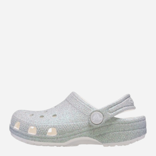 Дитячі крокси-сабо для дівчинки Crocs Classic Iridescent Glitter Clog Kids T 210985-100 23-24 (C7) Сріблясті (198445120459) - зображення 3