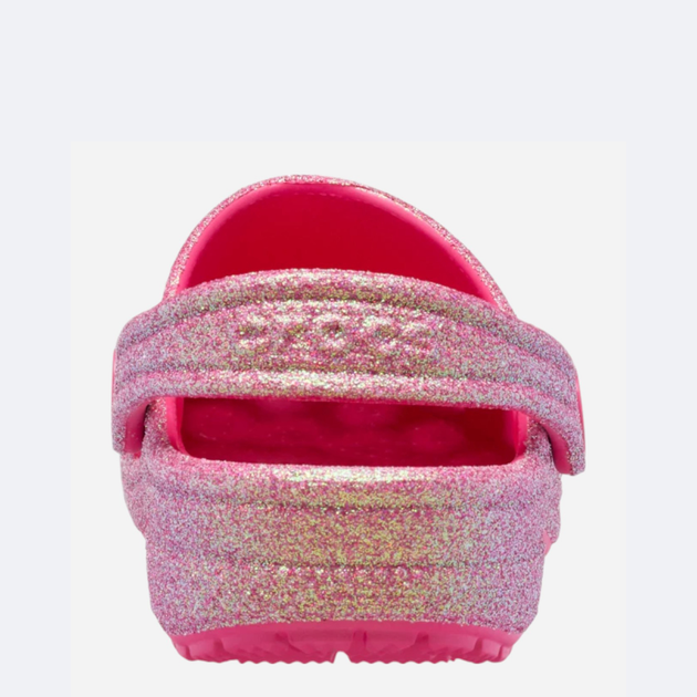 Дитячі крокси-сабо для дівчинки Crocs Classic Iridescent Glitter Clog Kids T 210985-6ZQ 24-25 (C8) Рожеві (198445120602) - зображення 5