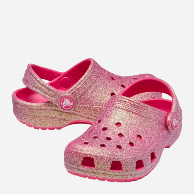 Дитячі крокси-сабо для дівчинки Crocs Classic Iridescent Glitter Clog Kids 210986-6ZQ 28-29 (C11) Рожеві (198445120800) - зображення 3