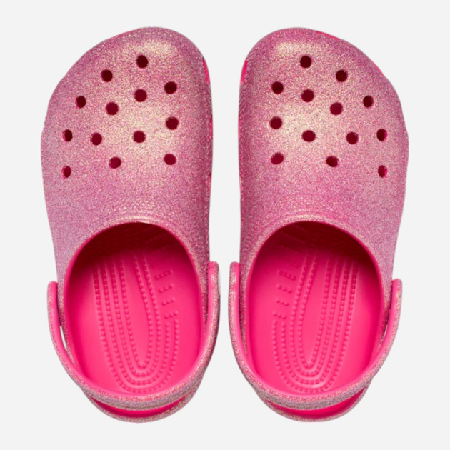 Дитячі крокси-сабо для дівчинки Crocs Classic Iridescent Glitter Clog Kids 210986-6ZQ 28-29 (C11) Рожеві (198445120800) - зображення 4