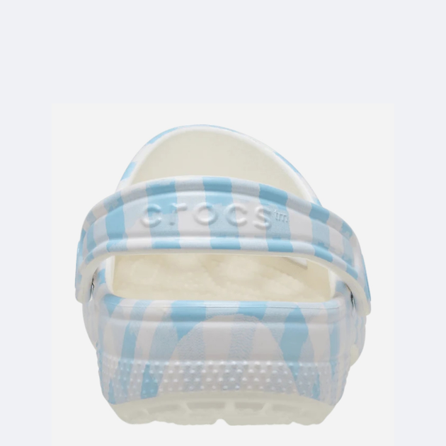 Дитячі крокси-сабо для дівчинки Crocs Classic Gingham Clog Kids 210988-16S 32-33 (J13) Блакитні (198445120923) - зображення 5