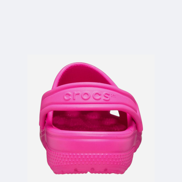 Дитячі крокси-сабо для дівчинки Crocs Classic Kids Clog T 206990-6TW 24-25 (C8) Яскраво-рожеві (196265747047) - зображення 4