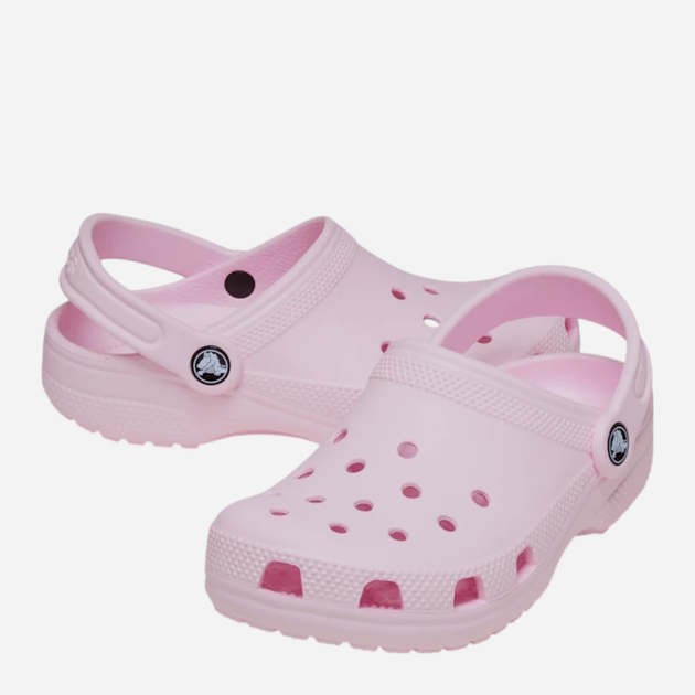 Дитячі крокси-сабо для дівчинки Crocs Classic Kids Clog T 206990-6ZW 25-26 (C9) Блідо-рожеві (198445102936) - зображення 3