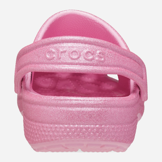 Підліткові крокси-сабо для дівчинки Crocs Classic Glitter Clog K 206993-6XE 36-37 Рожеві (196265650897) - зображення 5