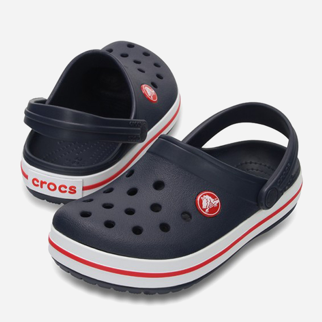Chodaki chłopięce Crocs Crocband Kids Clog T 207005-485 27-28 (C10) Granatowe z czerwonym (191448738188) - obraz 4