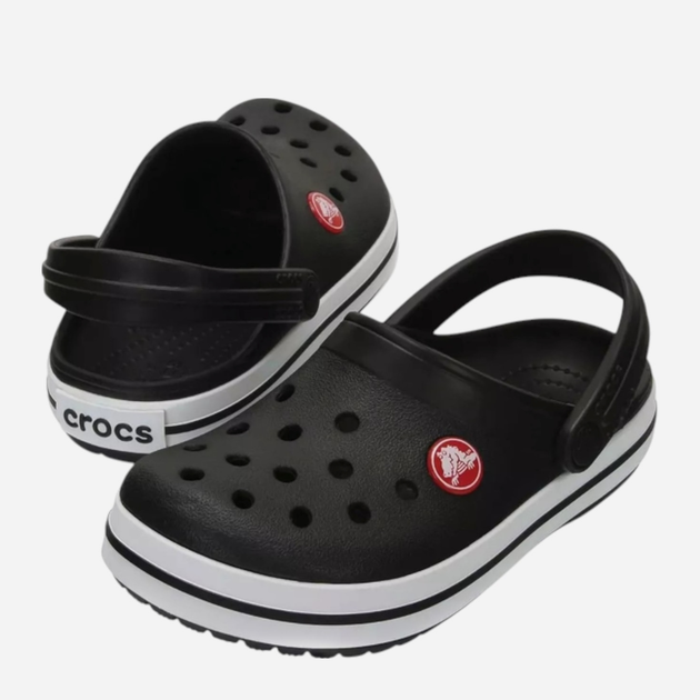 Дитячі крокси-сабо для хлопчика Crocs Crocband Kids Clog 207006-001 33-34 Чорні (191448739079) - зображення 5