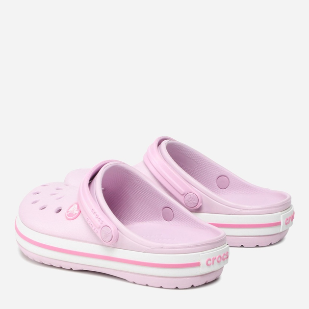 Дитячі крокси-сабо для дівчинки Crocs Crocband Kids Clog 207006-6GD 38-39 (J68) Світло-рожеві (191448740198) - зображення 4