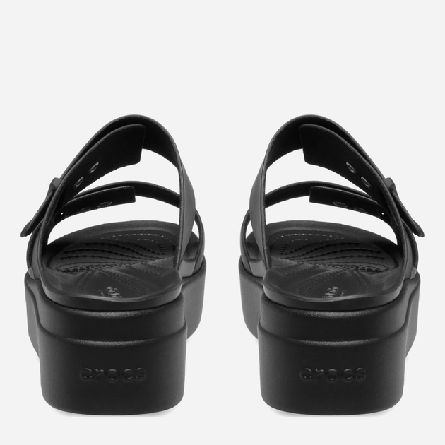 Жіночі шльопанці для пляжу Crocs Brooklyn Low Wedge Sandal W 207431-001 38-39 (W8) Чорні (191448919327) - зображення 4