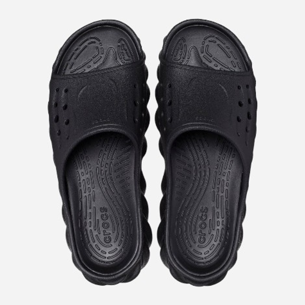 Жіночі шльопанці для пляжу Crocs Echo Slide 208170-001 37-38 Чорні (196265311798) - зображення 6