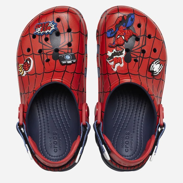 Chodaki chłopięce Crocs Team Spiderman All Terain Kids Clog 208786-410 29-30 (C12) Czerwony/Granatowy (196265386949) - obraz 7