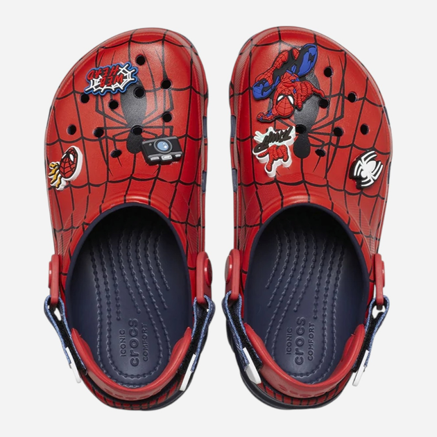 Chodaki chłopięce Crocs Spider-Man All Terrain Clog T 209258-410 23-24 (C7) Czerwony/Granatowy (196265388899) - obraz 5