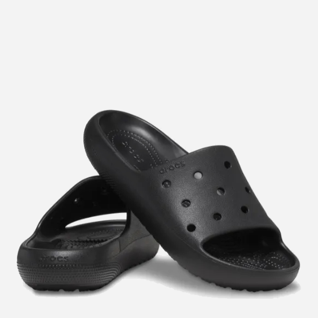 Чоловічі шльопанці для пляжу Crocs Classic Slide V 209401-001 43-44 (M10/W12) Чорні (196265541881) - зображення 4