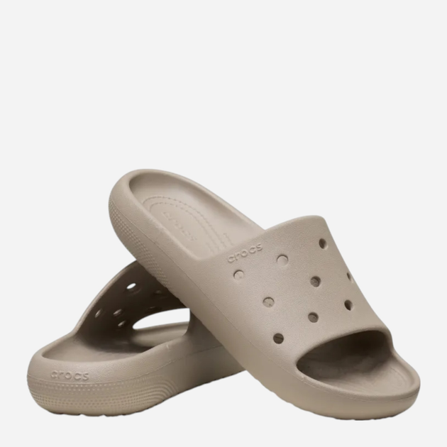 Klapki męskie basenowe Crocs Classic Slide V 209401-214 42-43 (M9/W11) Szare (198445106347) - obraz 4
