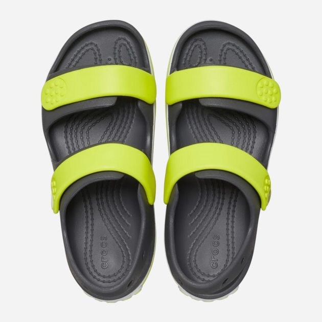 Sandały chłopięce Crocs Crocband Cruiser Sandal Kids 209423-1NJ 33-34 (J24) Szary/Jasnozielony (196265658084) - obraz 4