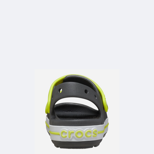 Підліткові сандалії для хлопчика Crocs Crocband Cruiser Sandal Kids 209423-1NJ 36-37 (J46) Сірий/Салатовий (196265658107) - зображення 5