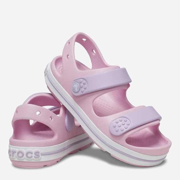 Sandały dziecięce dla dziewczynki Crocs Crocband Cruiser Sandal Kids 209423-84I 33-34 (J24) Różowe (196265603770) - obraz 3