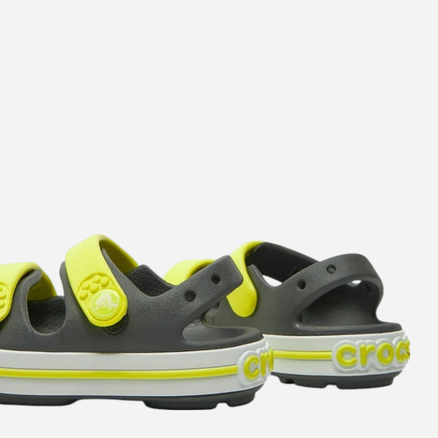 Sandały chłopięce Crocs Crocband Cruiser Sandal T Kids 209424-1NJ 23-24 (C7) Szary/Jasnozielony (196265658268) - obraz 4
