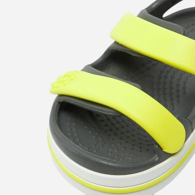 Дитячі сандалії для хлопчика Crocs Crocband Cruiser Sandal T Kids 209424-1NJ 25-26 (C9) Сірий/Салатовий (196265658282) - зображення 5