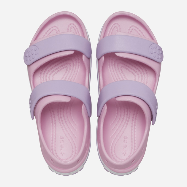 Sandały dziecięce dla dziewczynki Crocs Crocband Cruiser Sandal T Kids 209424-84I 22-23 (C6) Różowe (196265604739) - obraz 4