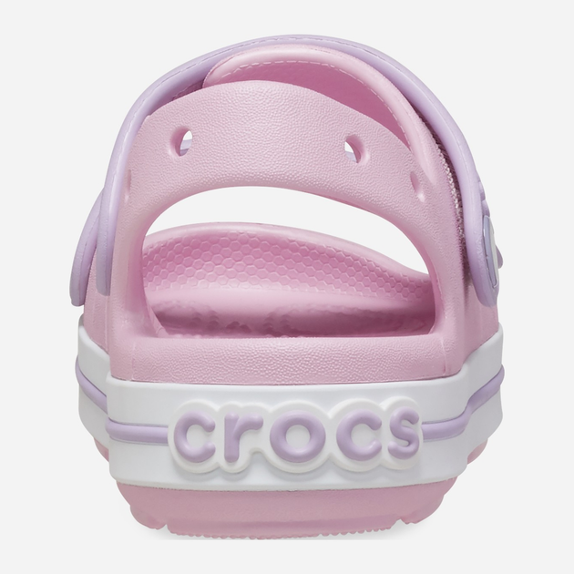 Дитячі сандалії для дівчинки Crocs Crocband Cruiser Sandal T Kids 209424-84I 23-24 (C7) Рожеві (0196265604746) - зображення 5