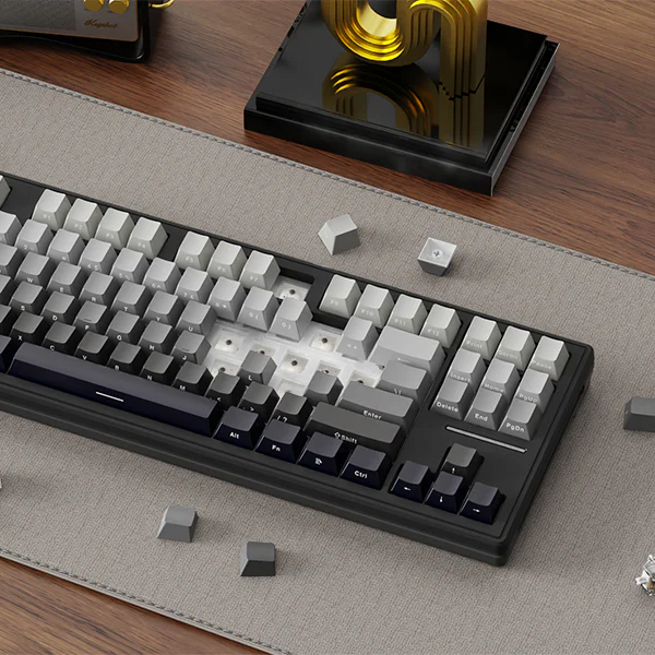 Бездротова механічна клавіатура Attack SHARK M87 (87 клавіш, BT5.0, 2.4 ГГц, USB Type-C, RGB, Grey Gradien) - зображення 3