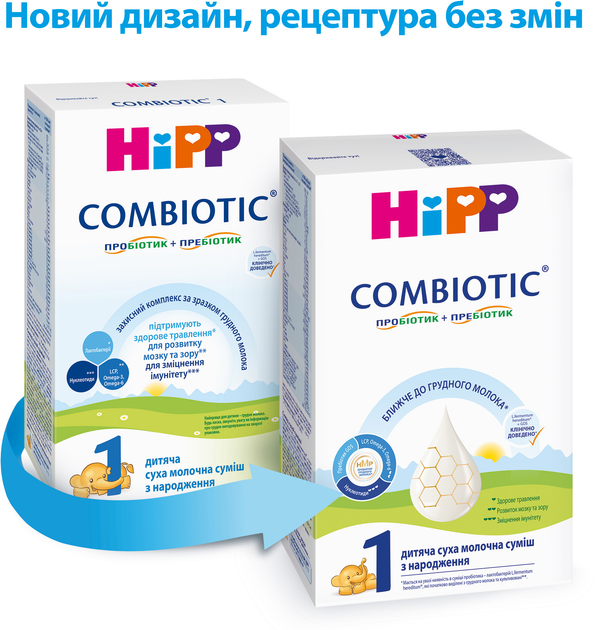 Дитяча суха молочна суміш HiPP Combiotic 1 початкова 300 г (9062300138822) - изображение 2