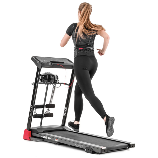 Электрическая беговая дорожка Hop-Sport HS-1200LB Soul, вибромассаж, лавка для пресса, до 150 кг, до 14 км/ч - изображение 2