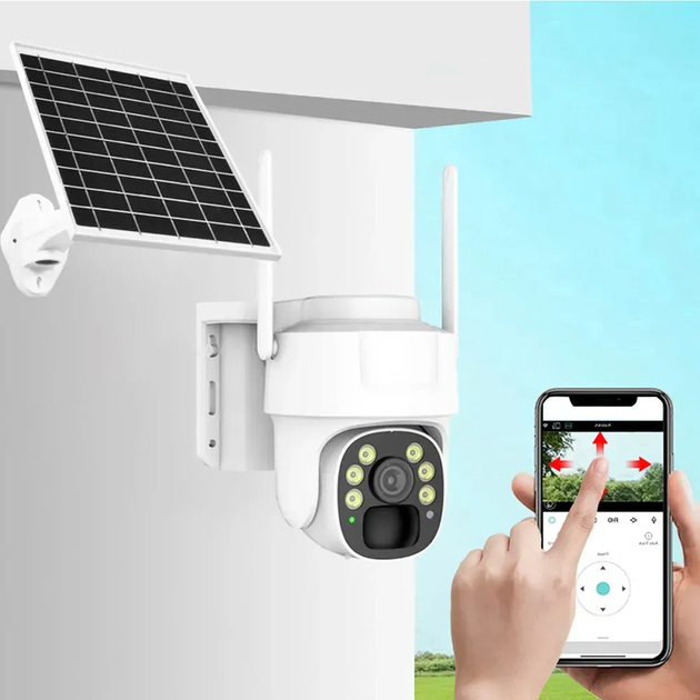 Вулична IP WiFi камера відеоспостереження 5Мп із сонячною панеллю PTZ, HD, Y009W (L) - Фото 6 Вулична IP WiFi камера відеоспостереження 5Мп із сонячною панеллю PTZ, HD, Y009W (L) - зображення 6