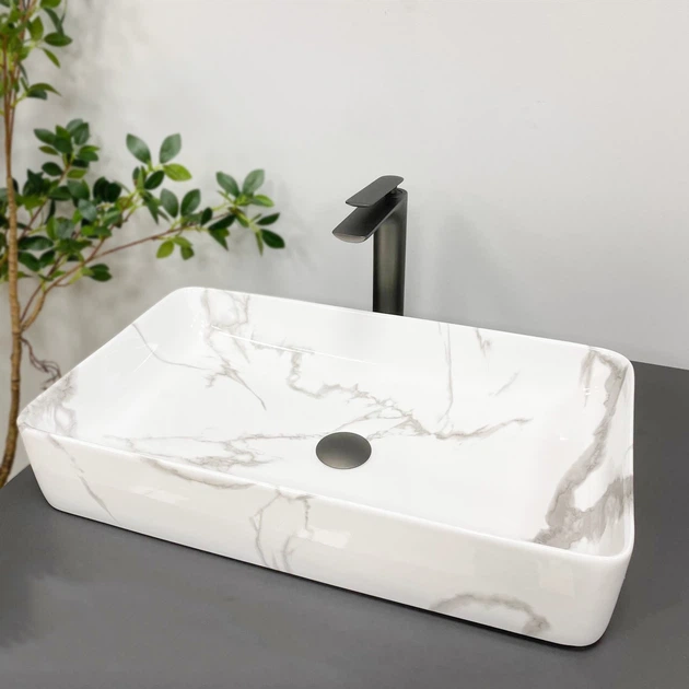 Умивальник (раковина) VBI TRIEST MARBLE накладний - изображение 2