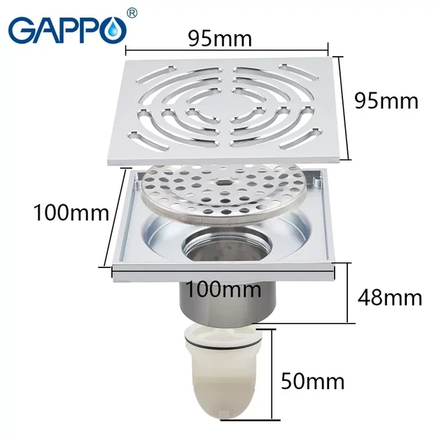 Вертикальний трап GAPPO G81052, латунь, 100х100 мм, хром - изображение 3