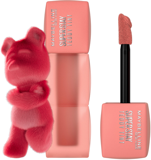 Акція на Стійка матова помада-тінт для губ Maybelline New York Super Stay Teddy Tint 10 Current mood 5 мл від Rozetka