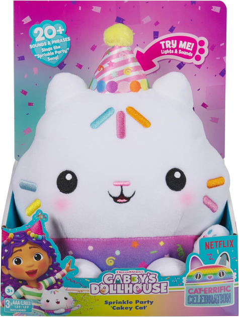 Zabawka interaktywna Gabby's Dollhouse Sprinkle Party Cakey Cat (681147035966) - obraz 1