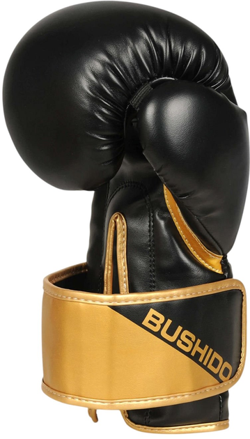 Rękawice bokserskie Bushido B-2v10 rozmiar 12 oz Black/Gold (5902539015911) - obraz 8