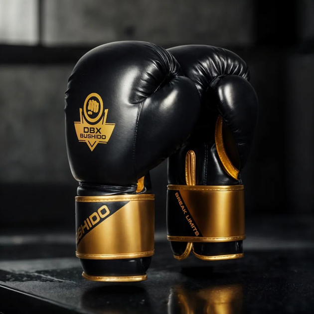 Rękawice bokserskie Bushido B-2v10 rozmiar 12 oz Black/Gold (5902539015911) - obraz 14
