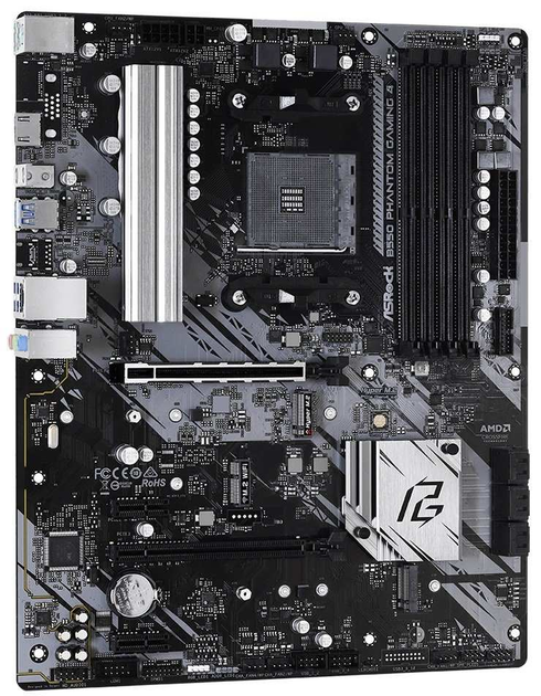 Материнська плата AsRock B550 Phantom Gaming 4 (B550 Phantom Gaming 4) (Socket AM4, AMD B550, Micro-ATX) - изображение 2