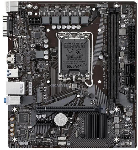 Материнська плата Gigabyte H610M H V2 (H610M H V2) (Socket 1700, Intel H610, Micro-ATX) - изображение 1