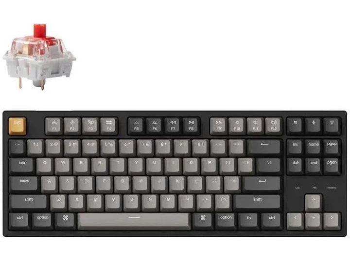 ☆クリー・・・☆ Клавіатура Keychron C1 Pro 87 Key K Pro Red Switch White LED