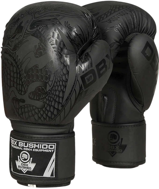 Боксерські рукавички Bushido Black Dragon B-2v18 розмір 10 oz Black (5904639190338) - зображення 1