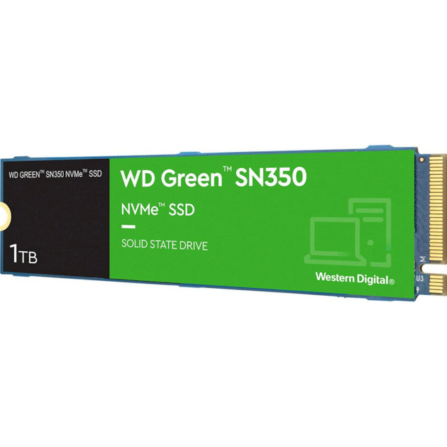 Накопичувач SSD Western Digital m.2 NVMe 1Tb Green SN350 960 1024 (WDS100T3G0C) - изображение 3