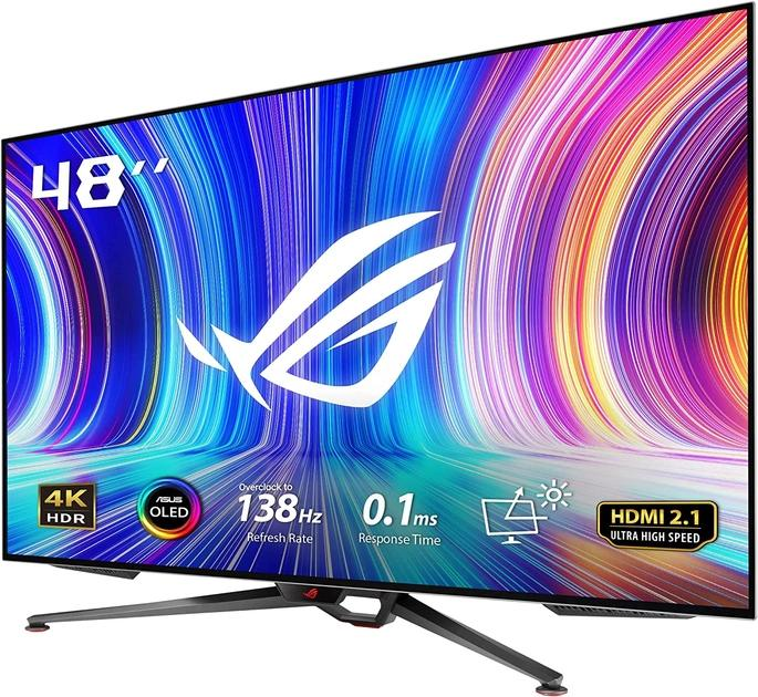 Монітор 47.53" ASUS 47.5" ROG Swift PG48UQ Gaming Monitor UHD OLED 138Hz (90LM0840-B01970) - изображение 2