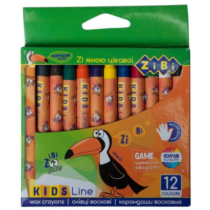 Олівці воскові KIDS Line 12 кольорів ZB.2481 - Фото 1 Олівці воскові KIDS Line 12 кольорів ZB.2481 - зображення 1