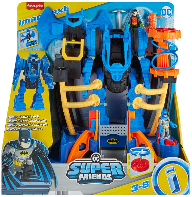 Zestaw Fisher Price Imaginext DC Super Friends Batman Robo Command Center HML02 (0194735130238) - obraz 1