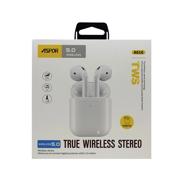 Bluetooth навушники Aspor A616 (2nd generation)- білий - Фото 2 Bluetooth навушники Aspor A616 (2nd generation)- білий - изображение 2