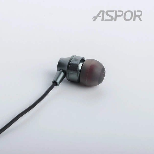 Навушники з мікрофоном Aspor A203- графітовий - Фото 3 Навушники з мікрофоном Aspor A203- графітовий - изображение 3