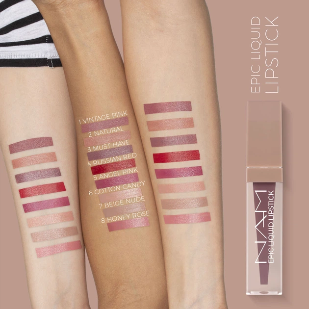 Рідка помада для губ NAM Liquid Lipstick №1 Pink 3.5 мл (5901801657316) - Фото 5 Рідка помада для губ NAM Liquid Lipstick №1 Pink 3.5 мл (5901801657316) - зображення 5