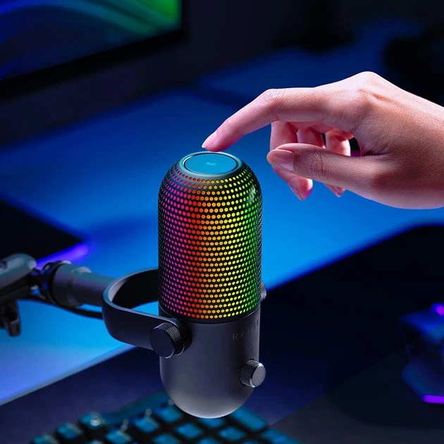 Микрофон Razer Seiren V3 Chroma Black (RZ19-05060100-R3M1) - Фото 7 Микрофон Razer Seiren V3 Chroma Black (RZ19-05060100-R3M1) - изображение 7