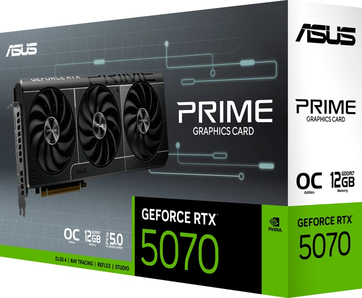 Видеокарта ASUS PCI-Ex GeForce RTX 5070 PRIME OC Edition 12GB