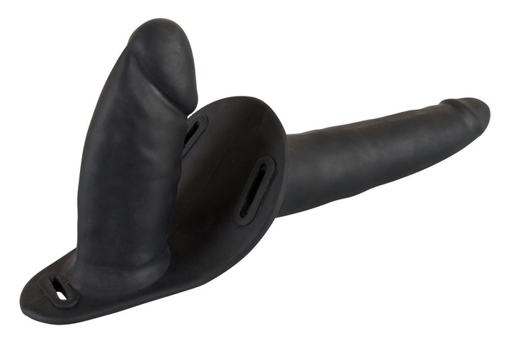 Двойной страпон Double Strap On Black Silicone (18403000000000000) - изображение 4